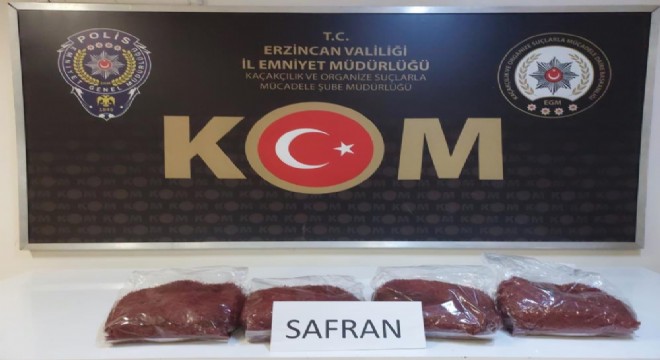 1,8 kilogram safran ele geçirildi