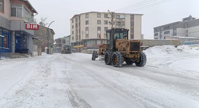 Aşkale'de karla mücadele seferberliği