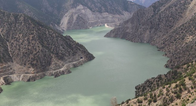 Çoruh nehri yeşile büründü