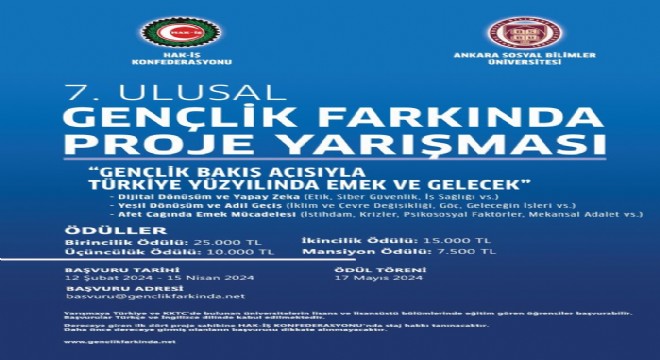 Gençlik Farkında Proje Yarışması başladı