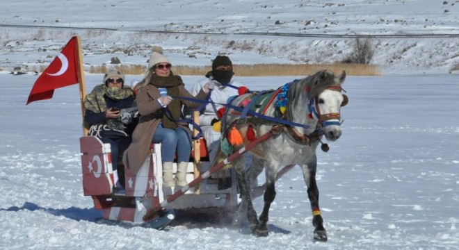 Masalsı atlı kızak seferleri sürüyor