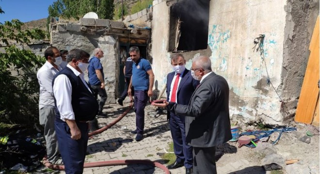 Pasinler Belediyesinden yangınzedeye destek