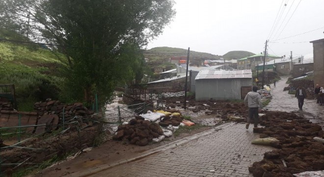 Tekman Düzyurt’ta evleri su bastı