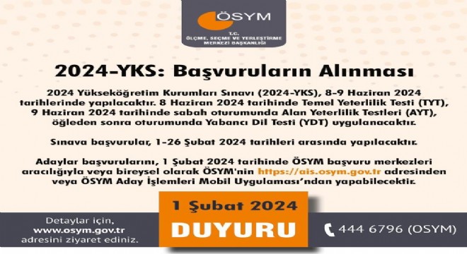 YKS başvuruları başladı