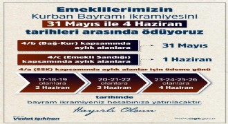 Bayram ikramiyesi takvimi açıklandı