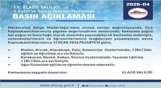 Elazığ’da 5 ilçede eğitim-öğretime ara verildi