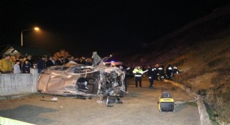 Otomobil şarampole devrildi: 1 ölü, 3 yaralı